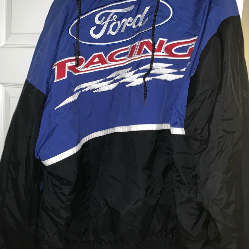 Gently Worn Hooded NASCAR Ford Racing Jacket
